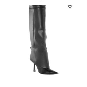 RHW X Gia Borghini Black Heeled Boots